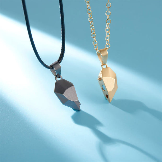 Buddha Stones Yin Yang Attracting Love Heart Couple Necklace Necklaces & Pendants BS 10