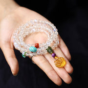 Buddha Stones 108 Mala Beads Moonstone Amber Lotus Turquoise Crystal Healing Bracelet Bracelet Mala BS 4
