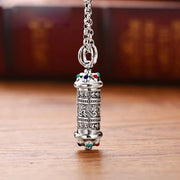 Buddha Stones Tibetan Om Mani Padme Hum Focus Necklace Pendant Necklaces & Pendants BS Om Mani Padme Hum(Love♥Focus)