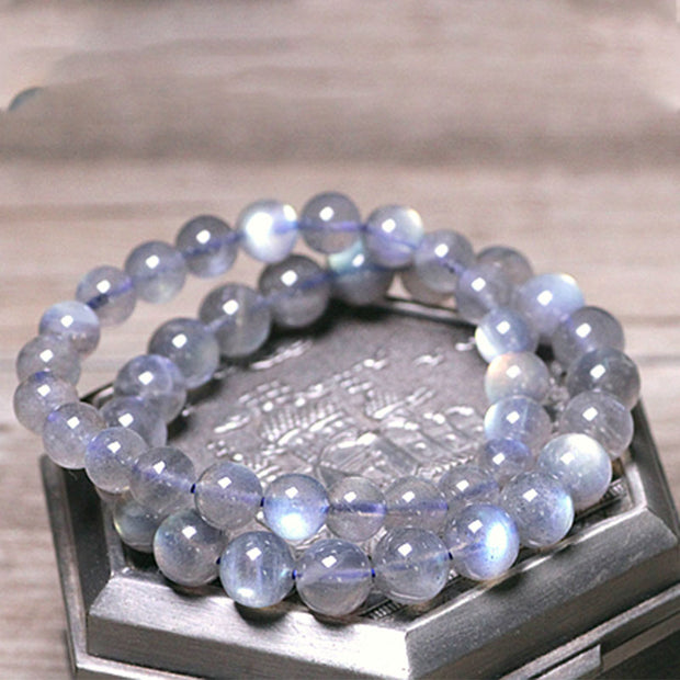 Buddha Stones Natural Moonstone Calm Positive Bracelet Bracelet BS 3