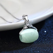 Buddha Stones Roll Bead Jade Fortune Necklace Pendant