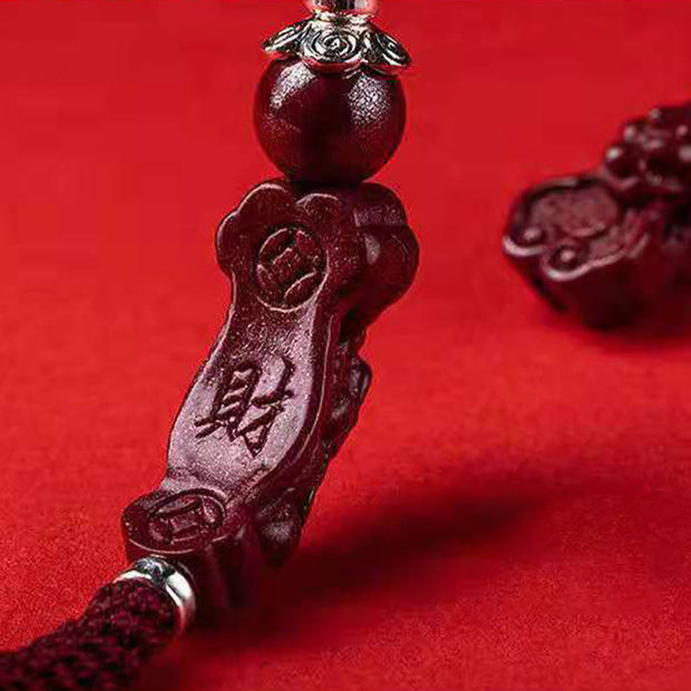 Buddha Stones Handcrafted PiXiu Cinnabar Wealth Luck Braided Bracelet Bracelet BS 6