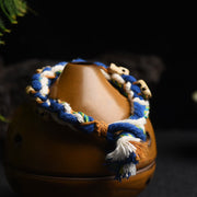 Buddha Stones Tibetan Zakiram Goddess of Wealth Bead Engraved Handmade Luck Bracelet (Extra 35% Off | USE CODE: FS35)