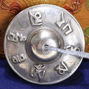 Buddha Stones Tibetan Tingsha Bell Six True Words White Copper Healing Decoration Buddhist Supplies BS 3