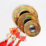 Buddha Stones Feng Shui Bagua Map Copper Coin Chinese Knotting Balance Energy Map Bagua Map BS 1