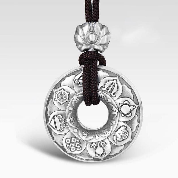 Buddha Stones Handmade Tibetan Mantra Lotus Purity Necklace Bracelet BS Circle