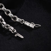 Buddha Stones 925 Sterling Silver Om Mani Padme Hum Carved Design Creativity Metal Bracelet Bracelet BS 5