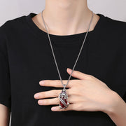 Buddha Stones PiXiu Garnet Copper Coin Wealth Luck Necklace Pendant Necklaces & Pendants BS 3