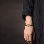 Buddha Stones Vintage Design Copper Balance Adjustable Cuff Bracelet Bracelet Bangle BS 5