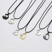 Buddha Stones Yin Yang Symbol Cats Couple Necklace Necklaces & Pendants BS 1