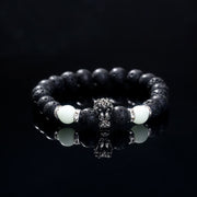 Buddha Stones Lava Rock Glowstone Luminous Bead Dragon Support Bracelet Bracelet BS 4