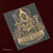 Buddha Stones 12 Chinese Zodiac Blessing Wealth Fortune Phone Sticker Phone Sticker BS Rabbit-Manjushri Bodhisattva Large