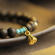 Buddha Stones Agarwood Lotus Strength Bracelet Bracelet BS 8