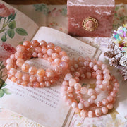 Buddha Stones Natural Rose Quartz Bead Blessing Bracelet Bracelet BS 2