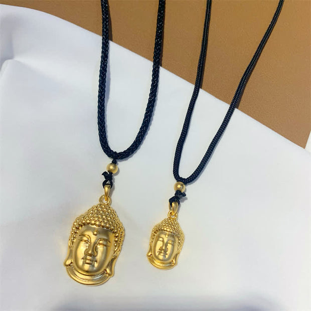 Buddha Stones Gold Buddha Copper Wealth Necklace Pendant Necklaces & Pendants BS 7