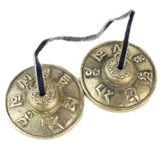 Buddha Stones Tibetan Tingsha Bell Six True Words Dragon Copper Balance Decoration With Bag Buddhist Supplies BS 6