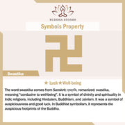 Buddha Stones Six True Words Swastika Copper Healing Rotatable Ring Ring BS 6