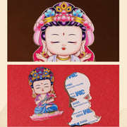 Buddha Stones Chinese Zodiac Natal Buddha Blessing Wealth Fortune Fridge Phone Sticker