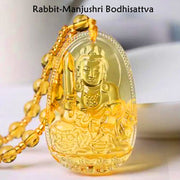 Citrine Guardian Buddha Serenity Pendant Necklace (Extra 40% Off | USE CODE: FS40) Necklaces & Pendants BS 3