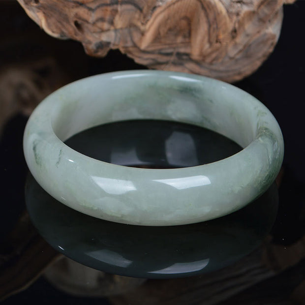 Buddha Stones Natural Jade Luck Healing Bangle Bracelet Bracelet BS 5