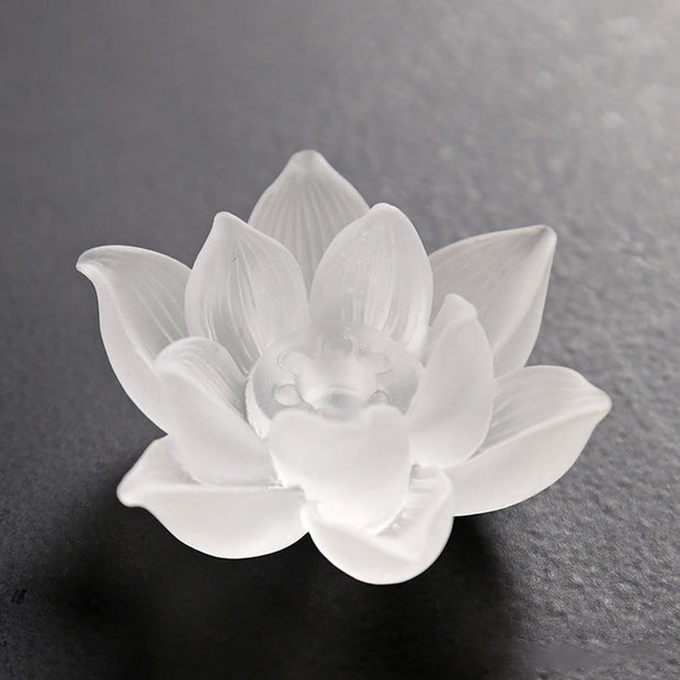 Buddha Stones Mini Lotus Liuli Crystal Healing Meditation Stick Incense Burner Decorations BS 3