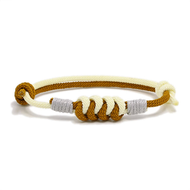 Buddha Stones Simple Design King Kong Knot Strength Braid String Bracelet