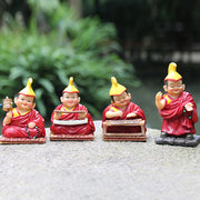 Buddha Stones Hand Painted Tibetan Lama Figures Carved Creative Home Office Car Decoration Ornament
