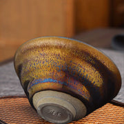 Buddha Stones Chinese Jianzhan Colorful Milky Way Glaze Ceramic Teacup Tenmoku Kung Fu Tea Cup