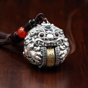 Buddha Stones PiXiu Wealth Copper Coin Rotatable Car Hanging Decoration