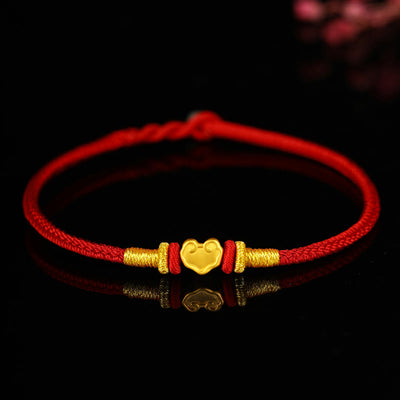 Buddha Stones Wish you all the best 999 Gold Lock Of Good Wishes Protection Kids Child Parents Handmade Bracelet