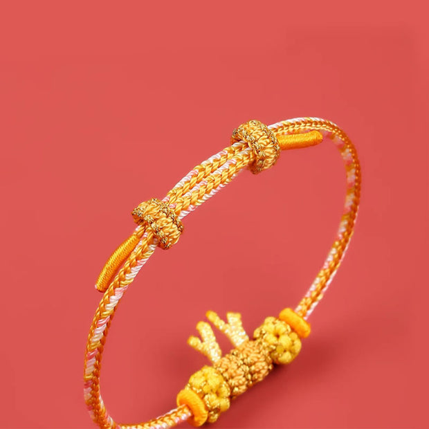 Buddha Stones Handmade Year of the Dragon Cute Chinese Zodiac Luck Braided Bracelet Bracelet BS 7