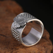 Buddha Stones Tibetan Copper Healing Adjustable Ring Ring BS 1
