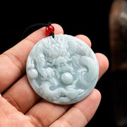 Buddha Stones Chinese Zodiac Dragon Jade Success Amulet String Necklace Necklaces & Pendants BS 2