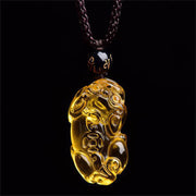 Buddha Stones FengShui Citrine PiXiu Wealth Necklace Pendant Necklaces & Pendants BS 5