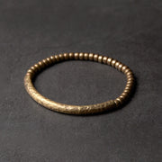 Buddha Stones Simple Design Copper Brass Bead Luck Wealth Bracelet Bracelet BS 17-17.5cm Small Copper Beads