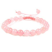 Buddha Stones Natural Healing Power Gemstone Crystal Beads Unisex Adjustable Macrame Bracelet Bracelet BS Pink Crystal