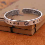 Buddha Stones 999 Sterling Silver Bagua Yin Yang Balance Bracelet Bracelet Bangle BS 5