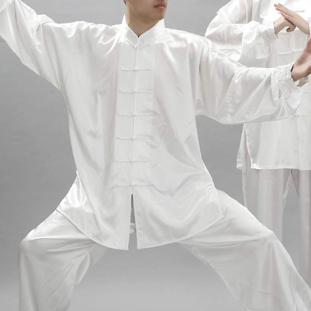 Buddha Stones Simple Pattern Meditation Prayer Spiritual Zen Tai Chi Qigong Practice Unisex Clothing Set