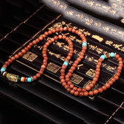 Buddha Stones 108 Mala Beads Goldstone Om Mani Padme Hum Swastika Confidence Bracelet Mala Bracelet BS 7