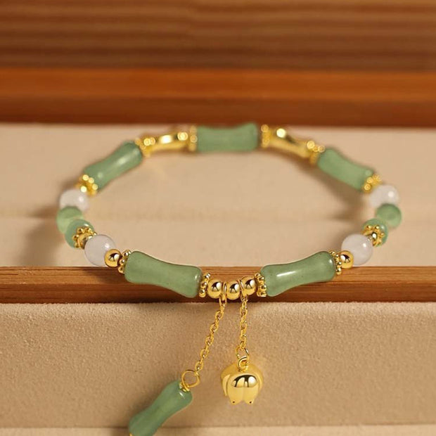 FREE Today: Brings Luck and Wealth Bamboo Green Aventurine Bracelet