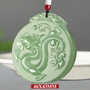 Buddha Stones Chinese Zodiac Dragon Jade Luck Necklace String Pendant Necklaces & Pendants BS 5