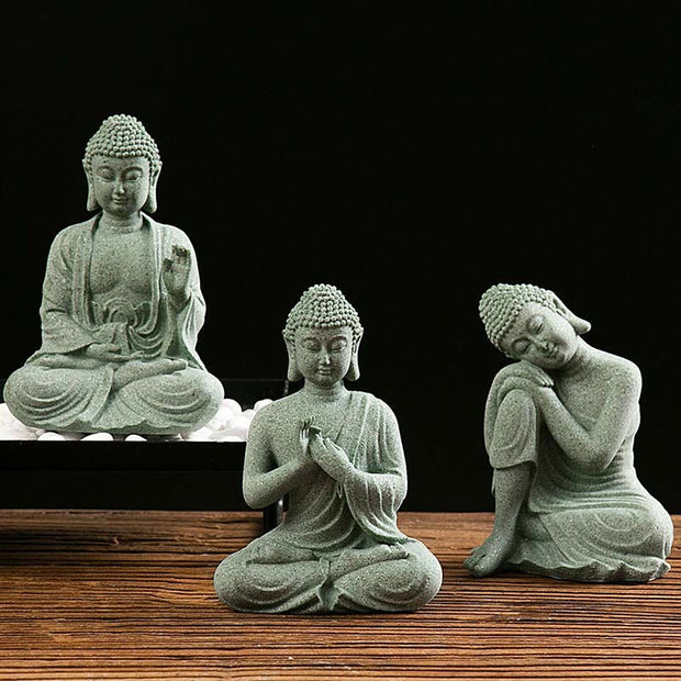Buddha Stones Tibetan Meditation Contemplation Buddha Serenity Compassion Statue Figurine Decoration Decorations BS main