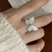 Buddha Stones 925 Sterling Silver Butterfly Love Freedom Ring Ring BS Feng Shui Butterfly(Love♥Freedom)