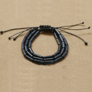 Buddha Stones Black Onyx Bead Support Protection Bracelet Bracelet BS 5