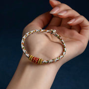 Buddha Stones Tibet Handmade Chinese Zodiac Natal Buddha Luck Strength Braided String Bracelet Bracelet BS 18