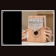 Buddha Stones Kalimba 17/21 Keys Thumb Piano Lotus Design Portable Finger Piano 23