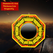 Buddha Stones Feng Shui Bagua Map Balance Living Room Energy Map Mirror Bagua Map BS 5 IN Convex Mirror Yellow