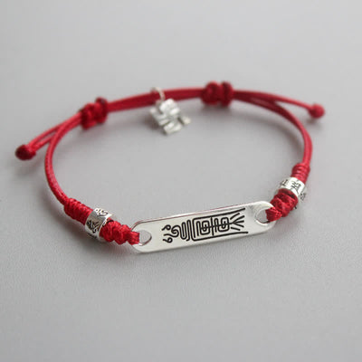 Buddha Stones 925 Sterling Silver Red String Luck Strength Braid Bracelet