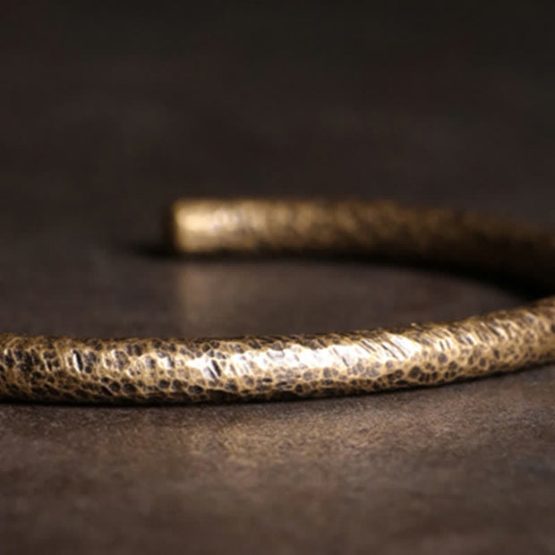 Buddha Stones Rustic Design Copper Balance Adjustable Cuff Bracelet Bracelet Bangle BS 13