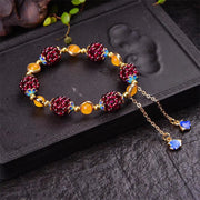 Buddha Stones Tibetan Garnet Calm Bracelet Bracelet BS 7